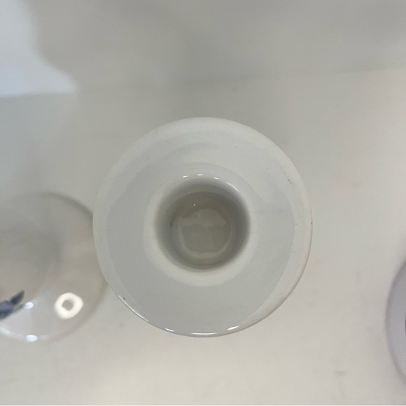 Vintage Blue Velvet 6 Inch Candlesticks by Jay Imports - Picture 6 of 11